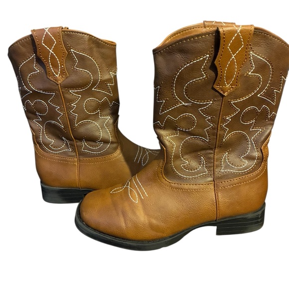 Brown Western Kids Cowboy Boots - Picture 5 of 5
